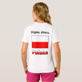 Polska en Poolse vlag gepersonaliseerd T-shirt (Achterkant volledig)