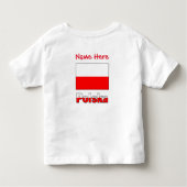 Polska en Poolse vlag Rode Personalisatie Kinder Shirts (Achterkant)