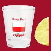 Polska en Poolse vlag Rode Personalisatie Shot Glas