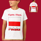Polska en Poolse vlag Rode Personalisatie T-shirt
