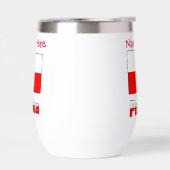 Polska en Poolse vlag Rode Personalisatie Therm (Links)