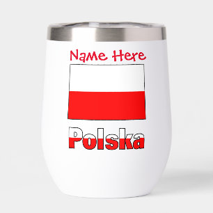 Polska en Poolse Vlag Rood Personalisatie Therm