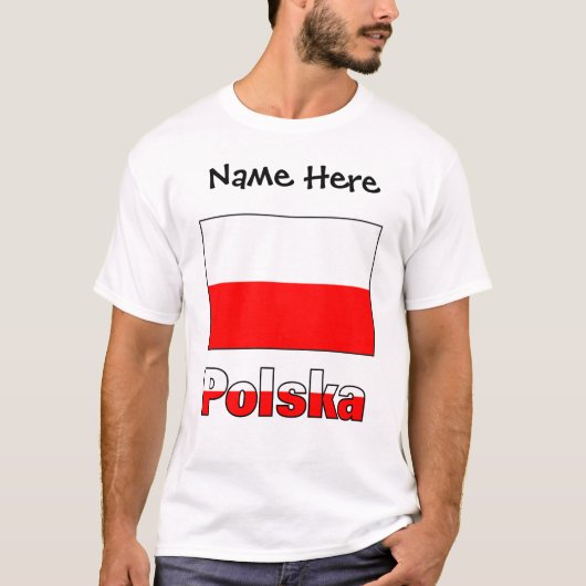 Polska en Poolse vlag T-shirt (Voorkant)