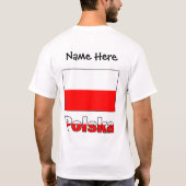 Polska en Poolse vlag T-shirt (Achterkant)