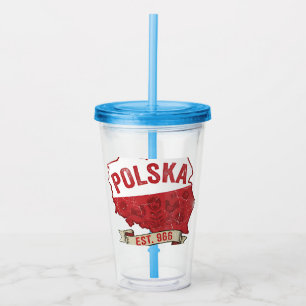 Polska Est. 966 koffiemok Acryl Drinkbeker
