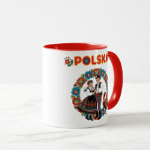 Polska Folk Couple Łowicz Kunst Mok (Voorkant rechts)