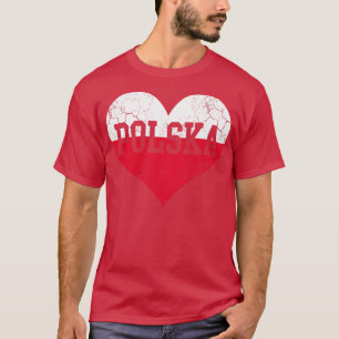 Polska Hart Polen Vlag Pools Gezin Erfgoed T-shirt