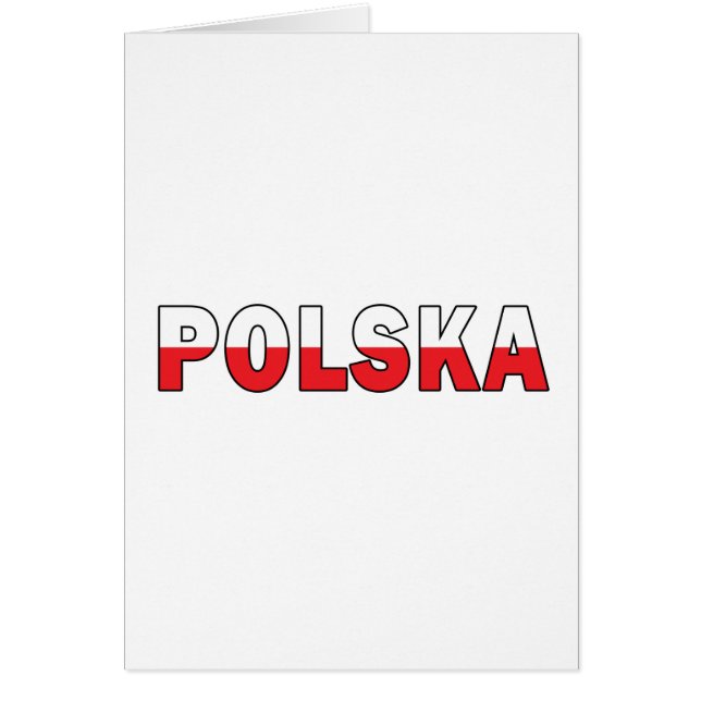 Polska in Poolse vlag-kleuren (Voorkant)