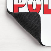 Polska in Poolse vlag-kleuren Muismat (Hoek)