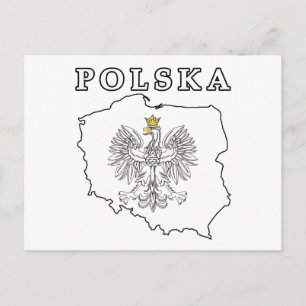 Polska-kaart met Eagle Briefkaart