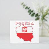 Polska-kaart met Eagle Briefkaart (Staand voorkant)