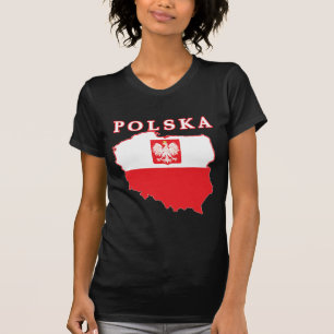 Polska-kaart met Eagle T-shirt