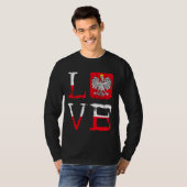 Polska Love Poland Lover Poolse Eagle Poolse Pride T-shirt (Voorkant volledig)
