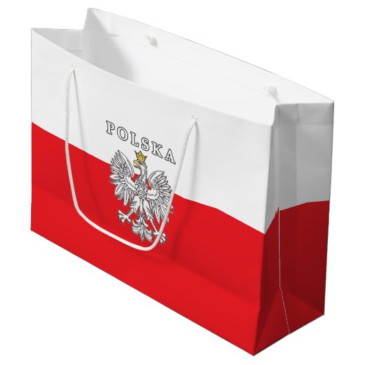 Polska met Poolse adelaar Groot Cadeauzakje (Voorkant Gekanteld)