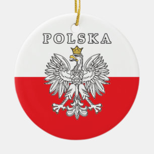 Polska met Poolse adelaar Keramisch Ornament