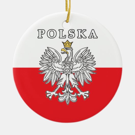Polska met Poolse adelaar Keramisch Ornament (Voorkant)