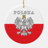 Polska met Poolse adelaar Keramisch Ornament (Achterkant)