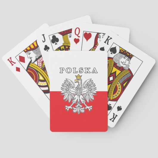 Polska met Poolse adelaar Pokerkaarten (Achterkant)
