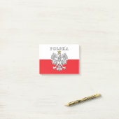 Polska met Poolse adelaar Post-it® Notes (Op bureau)