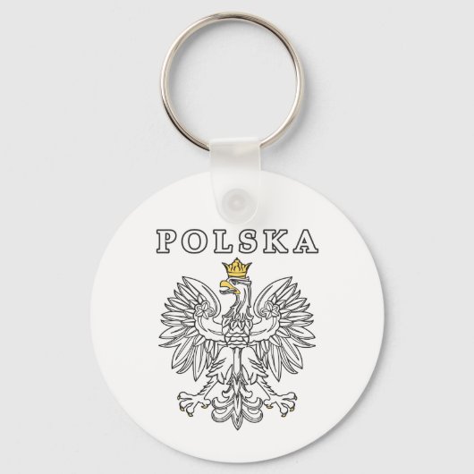 Polska met Poolse adelaar Sleutelhanger (Voorkant)