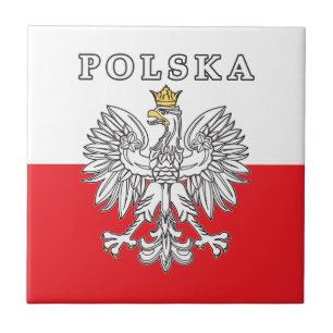 Polska met Poolse adelaar Tegeltje