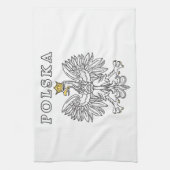 Polska met Poolse adelaar Theedoek (Verticaal)