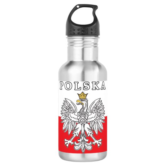 Polska met Poolse adelaar Waterfles (Voorkant)