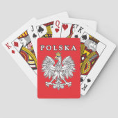 Polska met Poolse adelaarspleetkaarten Pokerkaarten (Achterkant)