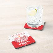 Polska met rode Poolse adelaar Bier Onderzetter (Rechterzijde)