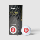 Polska met rode Poolse adelaar Golfballen (Verpakking)