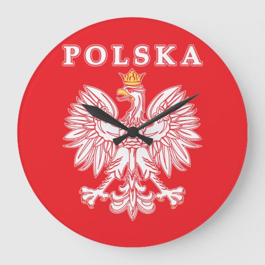 Polska met rode Poolse adelaar Grote Klok (Voorkant)