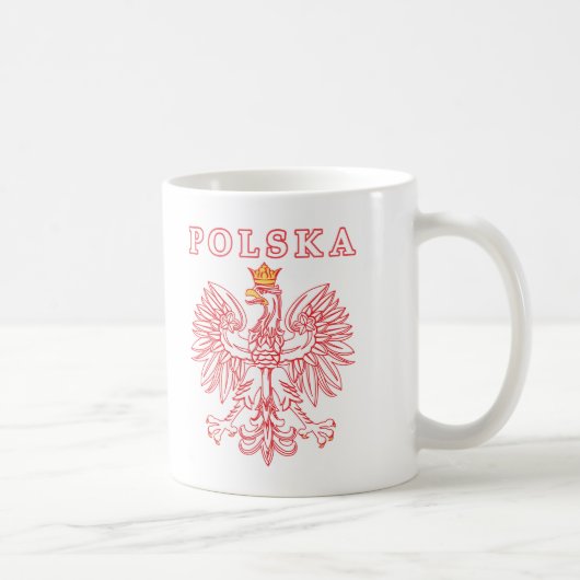 Polska met rode Poolse adelaar Koffiemok (Rechts)