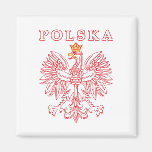Polska met rode Poolse adelaar Magneet