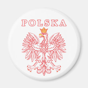 Polska met rode Poolse adelaar Magneet