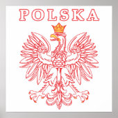 Polska met rode Poolse adelaar Poster (Voorkant)