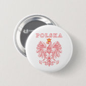 Polska met rode Poolse adelaar Ronde Button 5,7 Cm (Voorkant /achterkant)