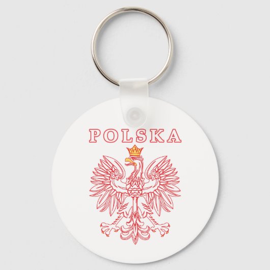 Polska met rode Poolse adelaar Sleutelhanger (Voorkant)