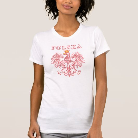Polska met rode Poolse adelaar T-shirt (Voorkant)