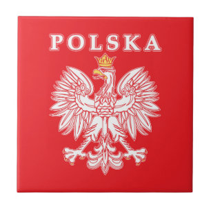Polska Met Rode Poolse Adelaar Tegeltje