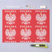 Polska met rode Poolse adelaar Tissuepapier (Craft)