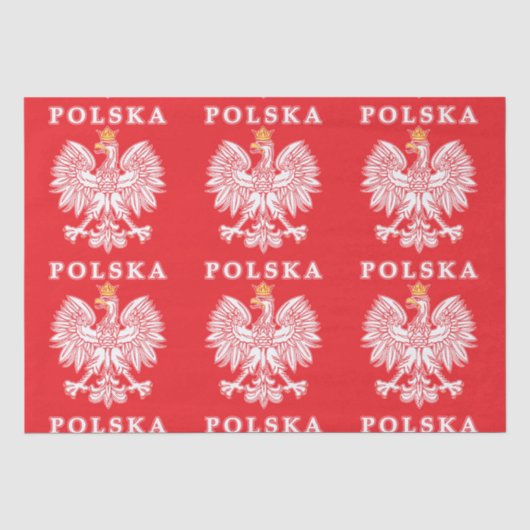 Polska met rode Poolse adelaar Tissuepapier (Voorkant)