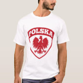 Polska Poland Polen Wappen Schild Geschenk T-shirt (Voorkant)
