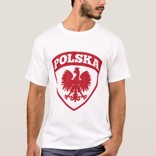 Polska Poland Polen Wappen Schild Geschenk T-shirt (Voorkant)