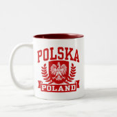 Polska Polen Tweekleurige Koffiemok (Links)