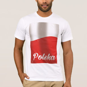 Polska, Polen vintage reisposter T-shirt