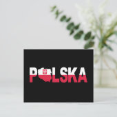 Polska Polen Vlag kaart belettering (Staand voorkant)