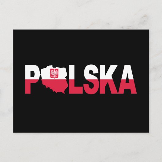 Polska Polen Vlag kaart belettering (Voorkant)