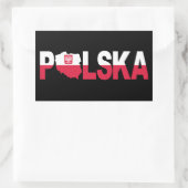 Polska Polen Vlag Kaart Rechthoekige Sticker (Tas)
