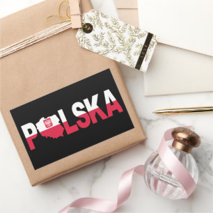 Polska Polen Vlag Kaart Rechthoekige Sticker