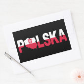 Polska Polen Vlag Kaart Rechthoekige Sticker (Envelop)